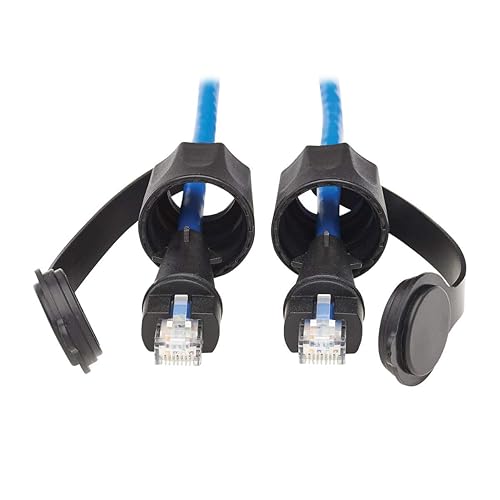 Tripp Lite Industrial CAT6 Ethernet Cable, Outdoor Rated UTP Network Patch Cable, 100W PoE, CMR-LP, IP68 Rated, Blue, 50 ft. (N200P-050BL-IND) 50-ft.