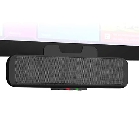 Cyber Acoustics USB Speaker Bar (CA-2890) – Stereo USB Powered Speaker, Easily Clamps to Monitor, Convenient Controls