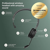 Jabra Evolve 65 TE (Third Edition) Wireless Single-Ear Headphones - Noise-Canceling Mic, 16 hrs Battery Life, Dual Connectivity, Works with All UC Platforms Like Zoom & Google Meet, Black Single-Ear All Platforms Charging Cord