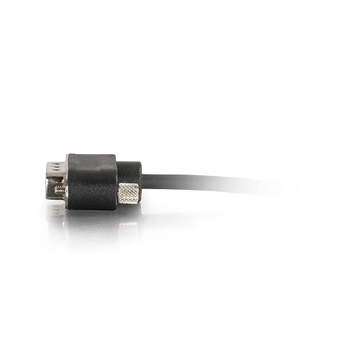 C2G 52187 Serial RS232 DB9 Null Modem Cable with Low Profile Connectors M/F, In-Wall CMG-Rated, Black (15 Feet, 4.57 Meters)