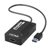 Plugable USB 3.0 to HDMI Video Graphics Adapter – DisplayLink Certified for Multiple Monitors up to 2560x1440 – External USB to HDMI Adapter Compatible with Windows 11, 10, 7, XP, and macOS