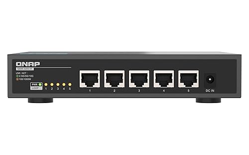 QNAP 5-Port 10GBASE-T Unmanaged Switch (QSW-3205-5T-US)