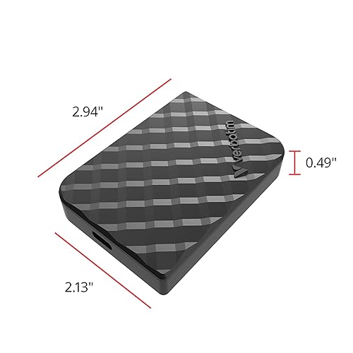 Verbatim 512GB Store 'n’ Go Mini External Solid State Drive USB 3.2 Gen 1 USB-C Connection - Diamond Black