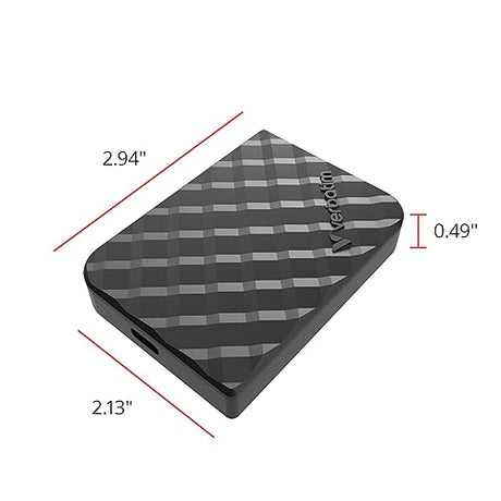 Verbatim 512GB Store 'n’ Go Mini External Solid State Drive USB 3.2 Gen 1 USB-C Connection - Diamond Black