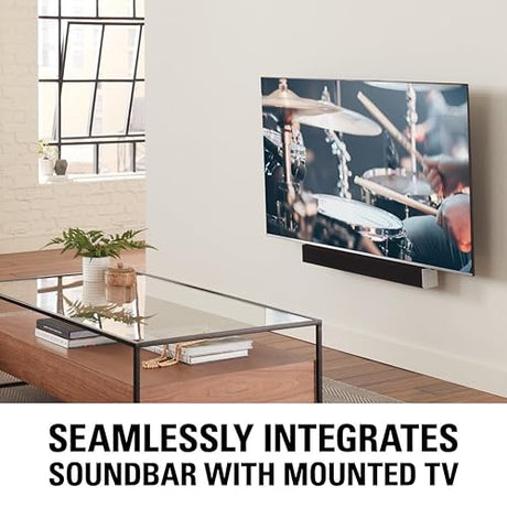 Sanus Soundbar Mount for TV Mount Bracket - Height & Depth Adjust, Moves in-Sync with TV, Supports Sound Bars Up to 20 lbs - SASB1-B1