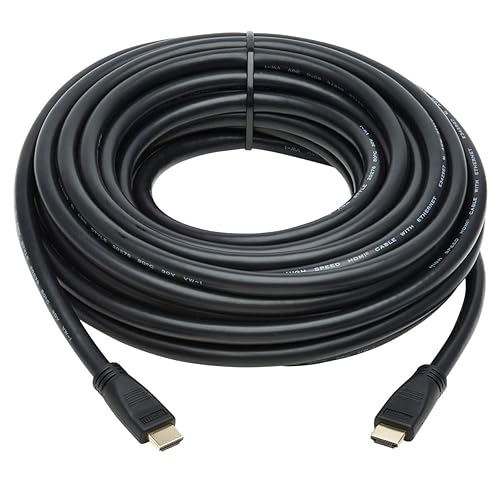 Tripp Lite HDMI Cable High-Speed Ethernet 4K No Booster CL2 M/M Black 50ft (P568-050-HD-CL2)