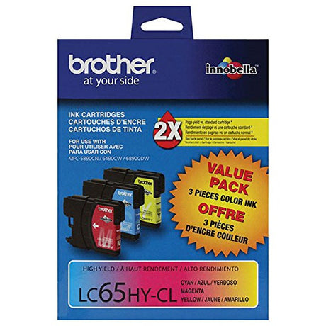 Brother LC653PKS High Yield Innobella Ink Cartridge - Combo Pack - Cyan/Magenta/Yellow