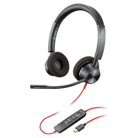 Poly BKwire 3320 Headset Wired Head-band Office/Call Center USB Type-C