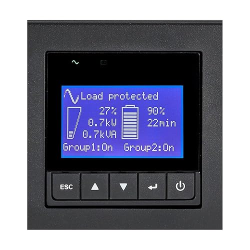 Eaton 9PX Lithium ion UPS, 2U, 2000 VA, 1800 W, 5-20P Input, Outputs: (6) 5-20R, (1) L5-20R, 120V (9PX2000RT-L)