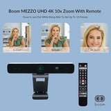 Zoom Certified, Boom Mezzo Ultra HD 4K Webcam, AI auto-framing, Dual Noise-Cancelling mics, 10x Digital Zoom, Light Correction, Flash Memory, 110 Wide Field of View, PC/Mac/Laptop/MacBook