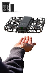 HOVERAir X1 Self-Flying Camera, Pocket-Sized Drone HDR Video Capture, Palm Takeoff, Intelligent Flight Paths, Follow-Me Mode, Foldable Action Camera with Hands-Free Control Black (Combo) Combo Black