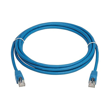 Tripp Lite Cat8 40G PoE Shielded Ethernet Cable, 9.8 Feet / 3 Meters, Flame-Resistant LSZH Jacket, Power Over Ethernet, Snagless RJ45, SSTP, Male-to-Male, Blue, (N272L-F03M-BL)