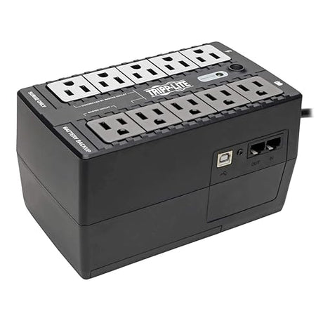 Tripp Lite 550Va 300W Ups Eco Green Battery Back Up Compact 120V USB Rj11, 8 Outlets ECO550UPS 550 VA