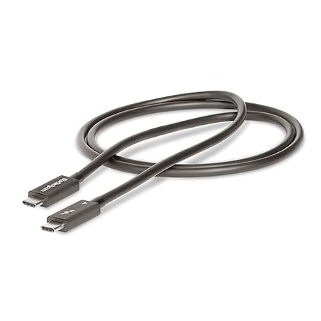 StarTech.com 3ft (1m) Thunderbolt 4 Cable - 40Gbps - 100W PD - 4K/8K Video - Thunderbolt Cable - Compatible w/ USB4/Thunderbolt 3/USB 3.2/USB Type-C/DisplayPort (TBLT4MM1M)