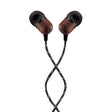 House of Marley | Smile Jamaica Wired in-Ear Headphones - in-line Microphone with 1-Button Remote | Noise Isolating | Durable | Tangle Free Cable | Black Signature Black