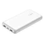 Belkin BoostCharge USB-C Portable Charger 20k Power Bank w/ 1 USB-C Port and 2 USB-A Ports with USB-C to USB-A Cable for iPhone 15, 15 Plus, 15 Pro, 15 Pro Max, Samsung Galaxy S24, & More - White