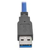 Tripp Lite USB 3.0 Superspeed Panel Mount Type-A Extension Cable M/F 1' (U324-001-APM), Black/Blue