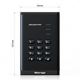 iStorage diskAshur PRO3 SSD 4TB – Secure Portable Solid State Drive - FIPS Level 3 Certified - Password Protected - Dust/Water-Resistant - Hardware encryption 4TB SSD