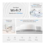 TP-Link Deco BE5000 Dual-Band WiFi 7 Mesh System (Deco BE25) – Supports 150+ Devices, 5GHz/2.4GHz, 2.5Gbps Ports, MLO, 4K-QAM, HomeShield Security, Universal Compatibility (3-Pack)