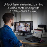 NETGEAR Nighthawk WiFi 7 USB 3.0 Adapter (A9000) – BE6500 Tri-Band Wireless Gigabit Speed (Up to 6.5 Gbps) – 6 GHz Band – Works with Any Router or Mesh System – for Windows 11 PC