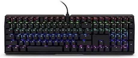 Cherry MX Board 3.0 S Wired Gamer Mechanical Keyboard with Aluminum Housing - MX Red Switches (Slight Clicky) for Gaming and Office - Customizable RGB Backlighting - Full Size - Black Black W/Red Switch