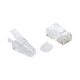 Black Box CAT6A Modular RJ-45 Plugs w/Boots, Solid/Stranded UTP, 100PK