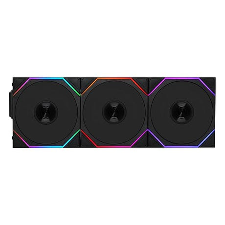 Lian Li UNI Fan TL 120 Wireless - Triple Pack (Reverse Blade) - 2.4 GHz Wireless Controller Included - Infinity Mirror Design - Controller Required - Black (12RTL1W3B)