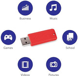 Verbatim 128GB Pinstripe USB 3.2 Gen 1 Flash Drive Retractable Thumb Drive - 3 Pack - Multicolor (Green, Blue, Red)