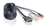 IOGEAR Dual View Dual-Link DVI, USB KVM Cable Kit with Audio (TAA Compliant) 6 Foot, G2L7202U Dual View Cable Set