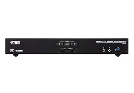 ATEN CS1842 2-Port True 4K HDMI Dual-View KVM Switch with Audio & USB 3.0 Hub, Black International Version