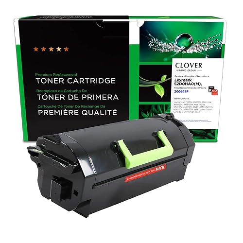 Clover Remanufactured MICR Toner Cartridge for Lexmark 52D0HA0(M), 52D1H00(M), 52D1H0L(M) | Black | High Yield