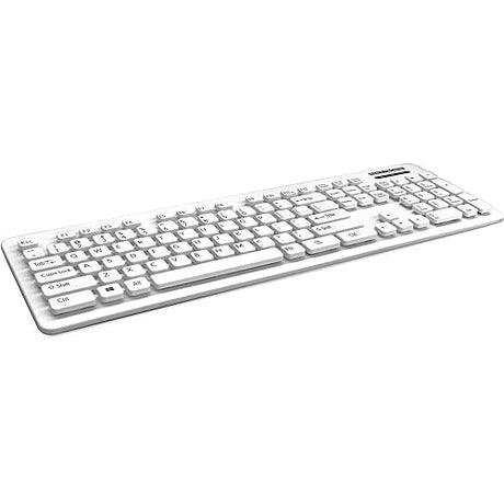 Lcool Keyboard (White) - Open Style, Washable, Value Keyboard. Lockable for Easi