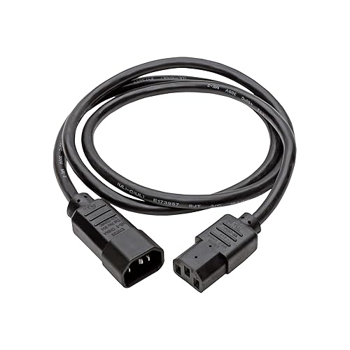 TRIPP LITE Computer Power Extension Cord 13a, 16awg (Iec-320-C14 to Iec-320-C13) 3-Ft. (P004-003-13A)