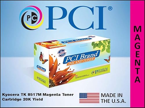 PCI Brand Compatible Toner Cartridge Replacement for Kyocera TK-8517M Magenta Toner Cartridge 20K Yield