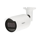 HANWHA ANO-L7012R Wisenet IR Bullet Camera, White; 4MP Resolution; 1/3 CMOS Sensor; IR Visibility Up to 65.6 feet; Micro SD/SDHC/SDXC Onboard Memory Slot Up to 128GB; IP66; Fixed Focus