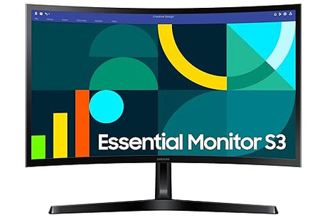 Samsung 27-inch FHD Black Curved Screen Monitor with 100 Hz Refresh Rate, Game Mode, Eye Saver Mode - (LS27D368GANXZA) [Canada Version](2025)