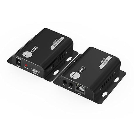 SIIG HDMI Over IP Extender Kit with IR - 492ft (150m), HDMI Extender, 1080p@60Hz, IR Control, Audio Extraction, One-to-Many Support (CE-H3IP01-S1)