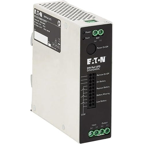 Tripp Lite - DIN24240DC - Eaton 240W 24V DC DIN Rail Industrial UPS - Hardwire Input/Output - Battery Backup - DIN Rail UPS - 10 Minute Stand-by - 24 V DC Input - 24 V DC Output - Single Phase - LED