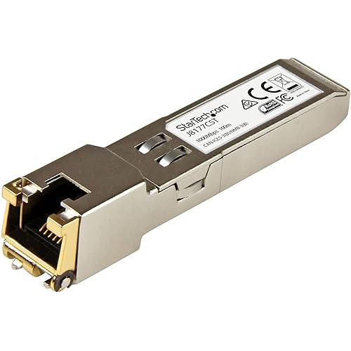 StarTech.com HPE J8177C Compatible SFP Module - 1000BASE-T - SFP to RJ45 Cat6/Cat5e - 1GE Gigabit Ethernet SFP - RJ-45 100m - HPE 1810, 1820, 2530 (J8177CST) Single J8177C