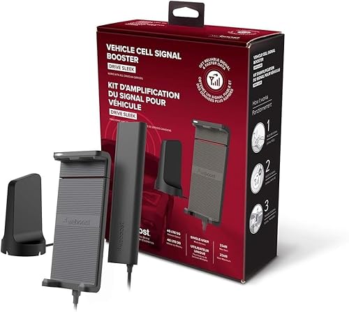 weBoost Drive Sleek (470135F) Vehicle Cell Phone Signal Booster with Cradle Mount | Car, Truck, Van, or SUV | U.S. Company | All Canadian Carriers - Bell, Rogers, Telus & More | ISED Approved