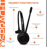 Zum Maestro USB/Bluetooth Combo Headset + Base. Use as Bluetooth Wireless or a Softphne Headset with Computer via USB