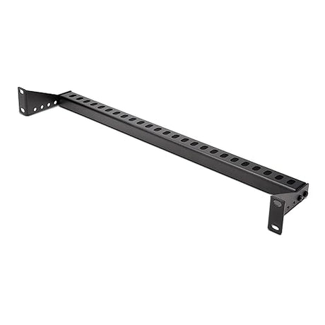 StarTech.com 1U Rack Mountable Cable Lacing Bar w/Adjustable Depth, Cable Support Guide for Organized 19 Racks/Cabinets, Horizontal Cable Guide for Patch Panels/Switches/PDUs (12S-Cable-Lacing-BAR)