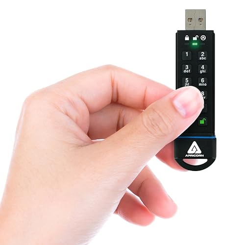 Apricorn Aegis Secure Key 120 GB FIPS 140-2 Level 3 Validated 256-bit Encryption USB 3.0 Flash Drive (ASK3-120GB)