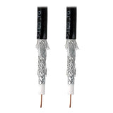 Tripp Lite A224-01K-BK RG6/U Quad-Shield Coaxial Bulk Cable, CMR-Rated, Black, 1000'