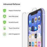 Belkin Screen Protector for Apple iPhone 11 or iPhone XR with Anti-Microbial Safety Coating and Included Easy Align Tray for Simple, Bubble Free Installation, ScreenForce TemperedGlass