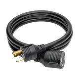 Tripp Lite P046-006-LL-30A Heavy Duty Power Extension Cord 30A 10 AWG L5-30P to L5-30R Locking Connectors 6', Black 6 ft.
