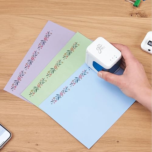 Royal 89745K e-Mark go Handheld Mobile Printer Bundle Pack; Includes: 3-Color Ink Cartridge, 5 mm Cotton Ribbon, and Ribbon Guide; Charges Via Included USB Cable; App Compatible with Android and iOS