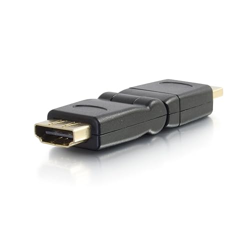 C2G 30548 360° Rotating HDMI Male to Female Adapter, Black Rotating HDMI Male to HDMI Female Adapter (NEW Version)