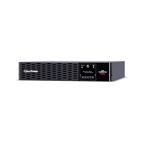 CyberPower PR2200RTXL2UHVAN Smart App Sinewave UPS Battery Backup and Surge Protector, 2200VA/2200W, 6 Outlets, 2U Rack/Tower, RMCARD205 Pre-Installed; EBM Option, UL Certified