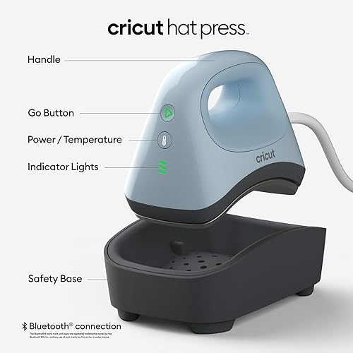 Cricut Hat Press | Smart Heat Press Machine | Perfect for Customizing Hats | Adjustable Time and Temperature | Easy to Use with Pro-Level Results